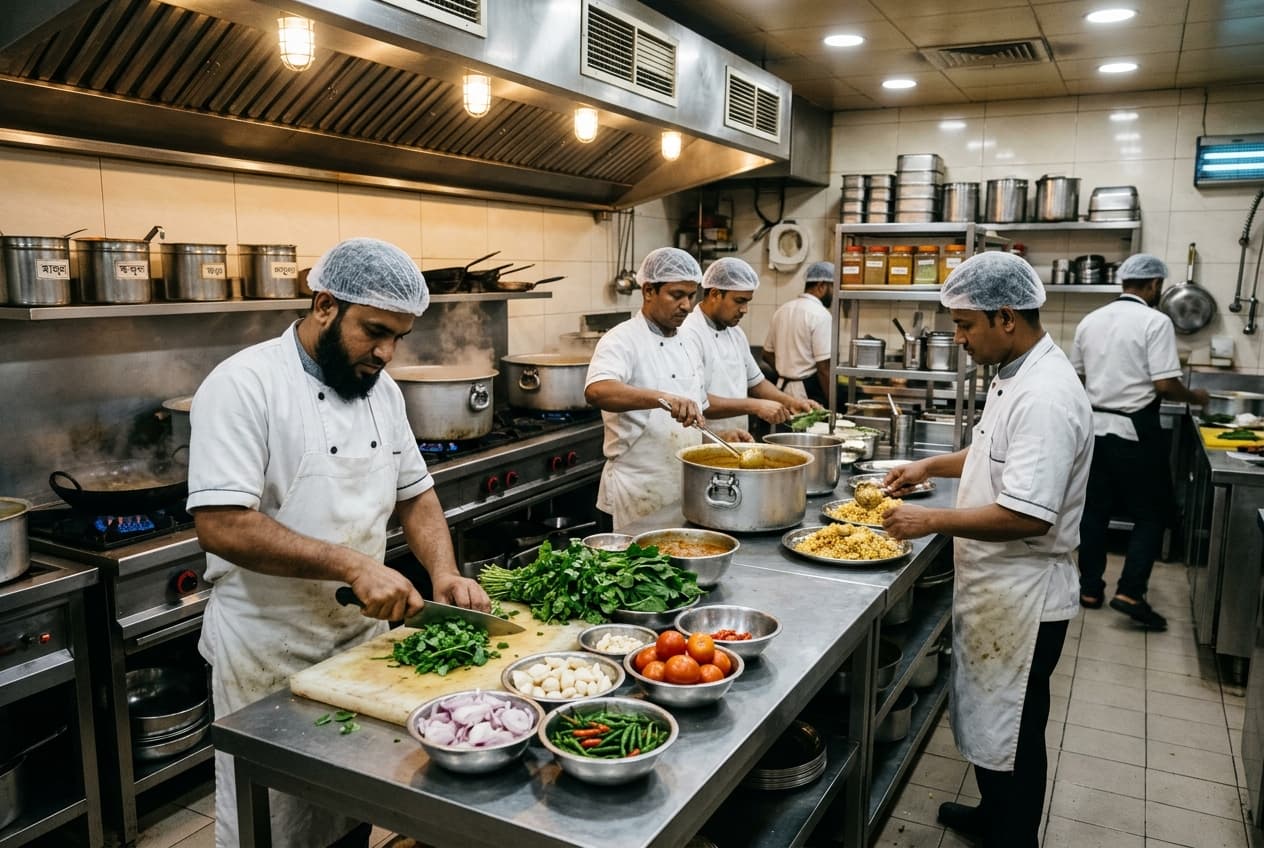 Restaurant kitchen prep
